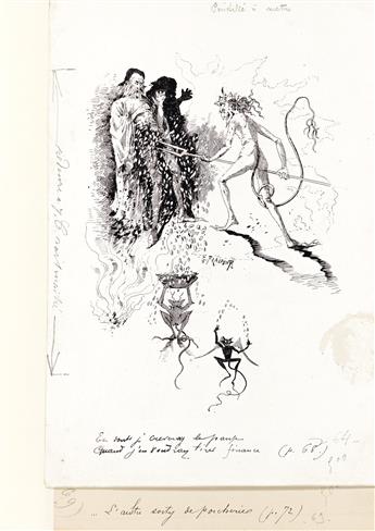 GUSTAVE FRAIPONT (1849-1923) Bound album of 56 drawings for La Grande Diablerie.